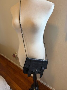 Proenza Schouler Black Leather Chain Strap Crossbody